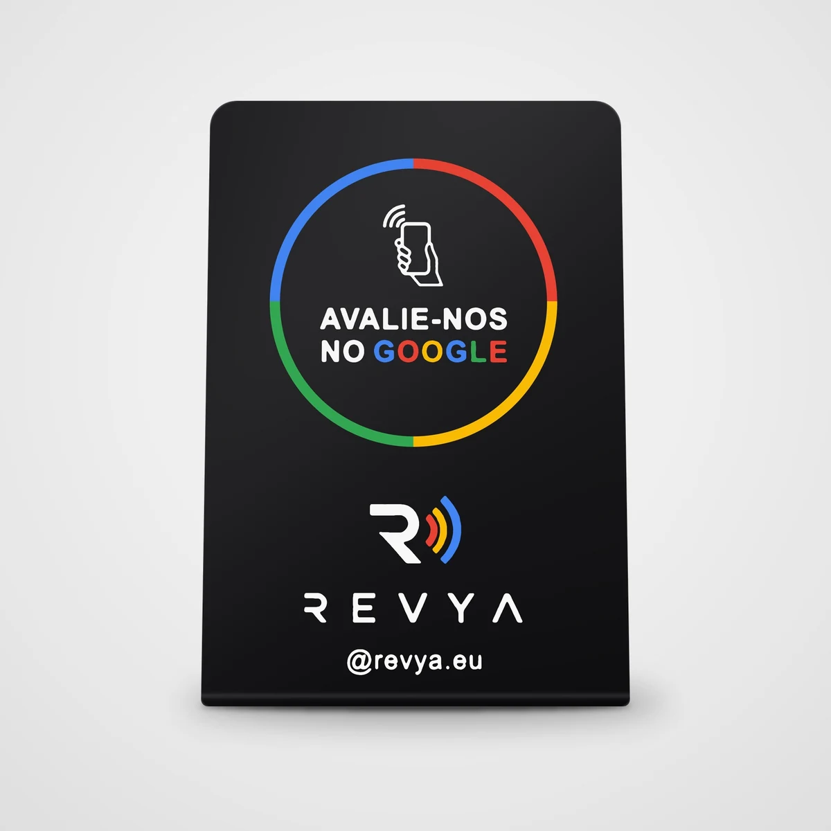Expositor NFC preto — modelo 3D, arraste para rodar